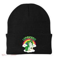 Cute St Patricks Day Rainbow Lepricorn Unicorn Leprechaun Beanie thumb 0