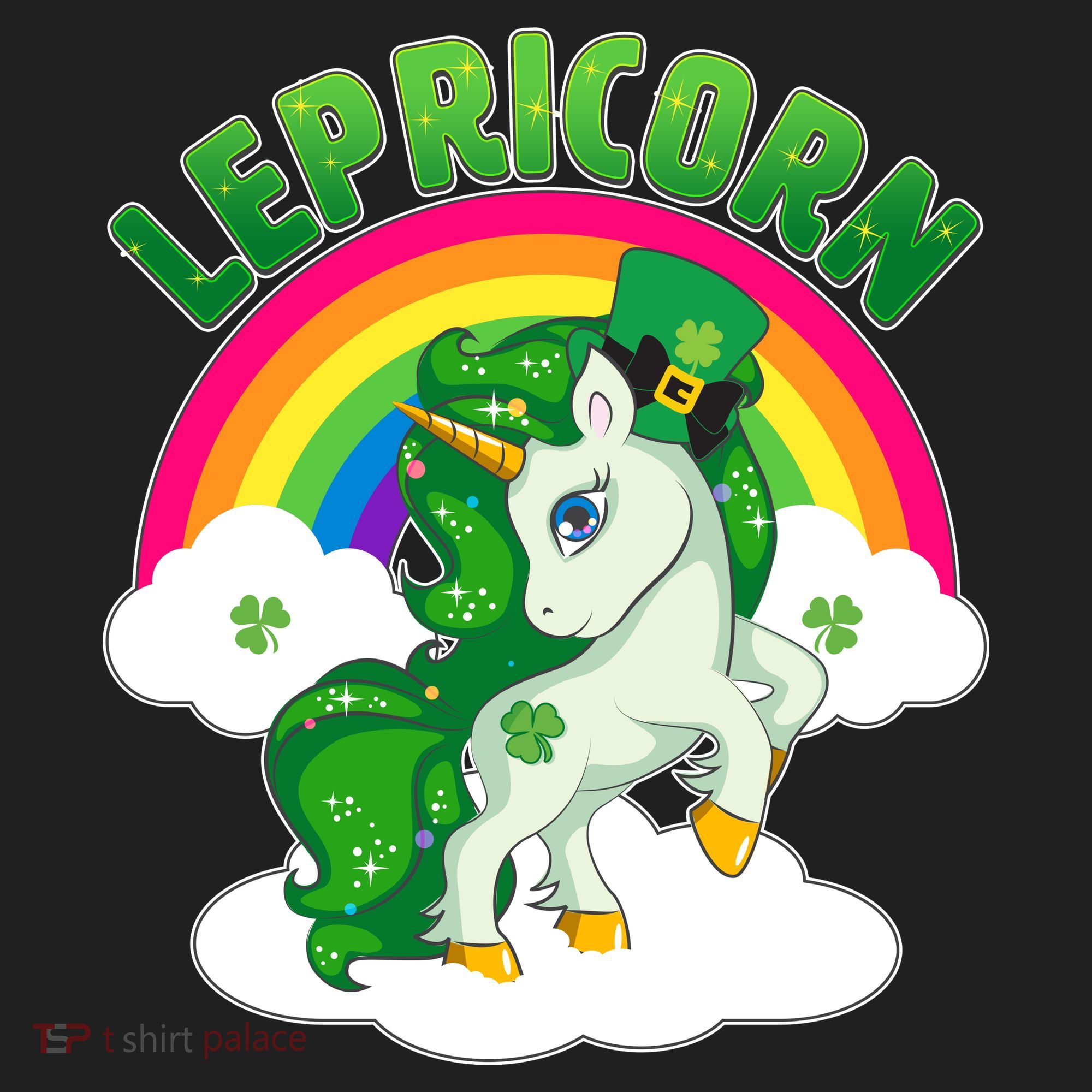 Cute St Patricks Day Rainbow Lepricorn Unicorn Leprechaun Beanie