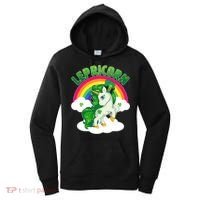 Cute St Patricks Day Rainbow Lepricorn Unicorn Leprechaun Women's Hoodie thumb 0