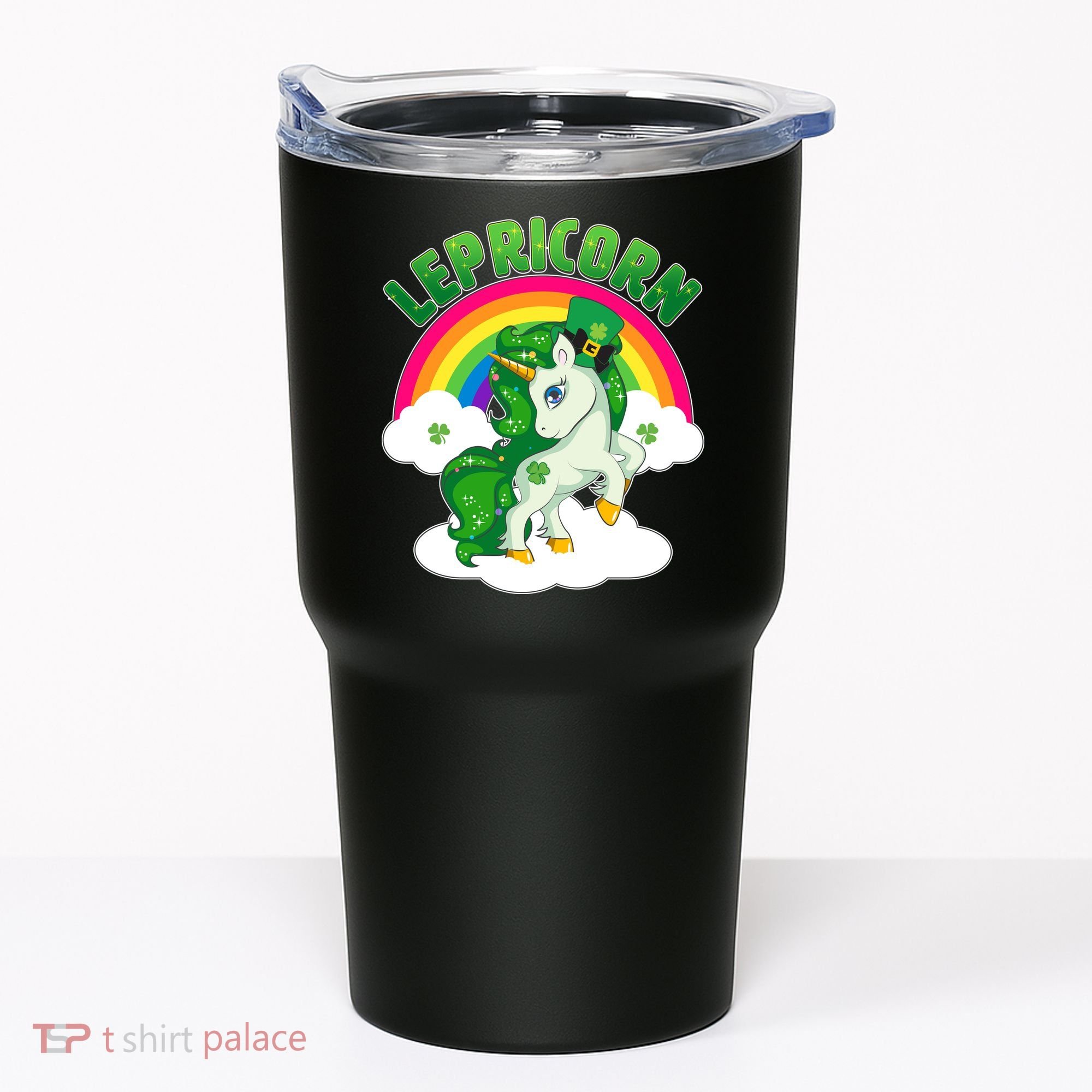 Cute St Patricks Day Rainbow Lepricorn Unicorn Leprechaun Tumbler