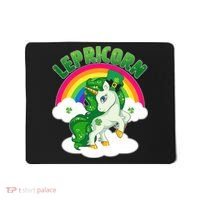 Cute St Patricks Day Rainbow Lepricorn Unicorn Leprechaun Mousepad thumb 0