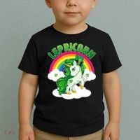 Cute St Patricks Day Rainbow Lepricorn Unicorn Leprechaun Toddler T-Shirt thumb 2