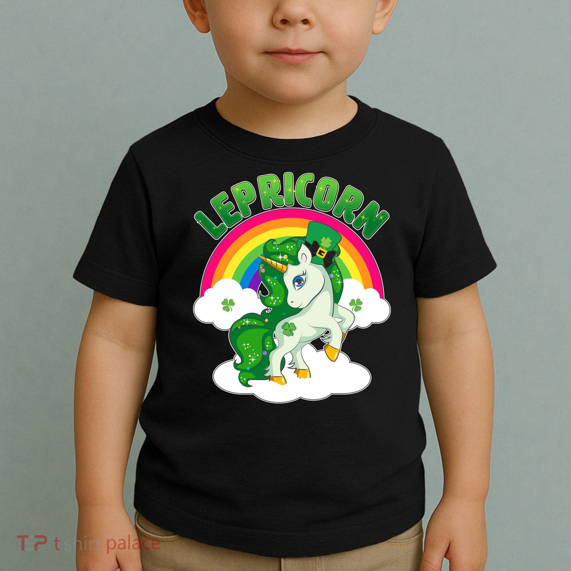 Cute St Patricks Day Rainbow Lepricorn Unicorn Leprechaun Toddler T-Shirt