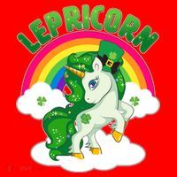 Cute St Patricks Day Rainbow Lepricorn Unicorn Leprechaun Santa Hat thumb 1