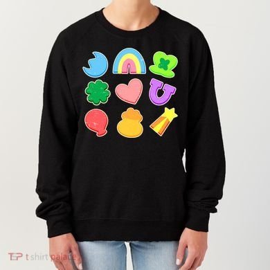 Cute St Patricks Day Marshmallow Shapes Women's Sweatshirt