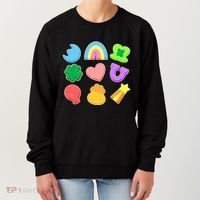 Cute St Patricks Day Marshmallow Shapes Women's Sweatshirt thumb 0