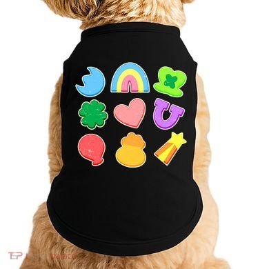 Cute St Patricks Day Marshmallow Shapes Doggie Tank