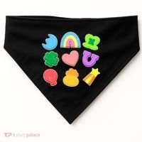 Cute St Patricks Day Marshmallow Shapes USA-Made Doggie Bandana thumb 0