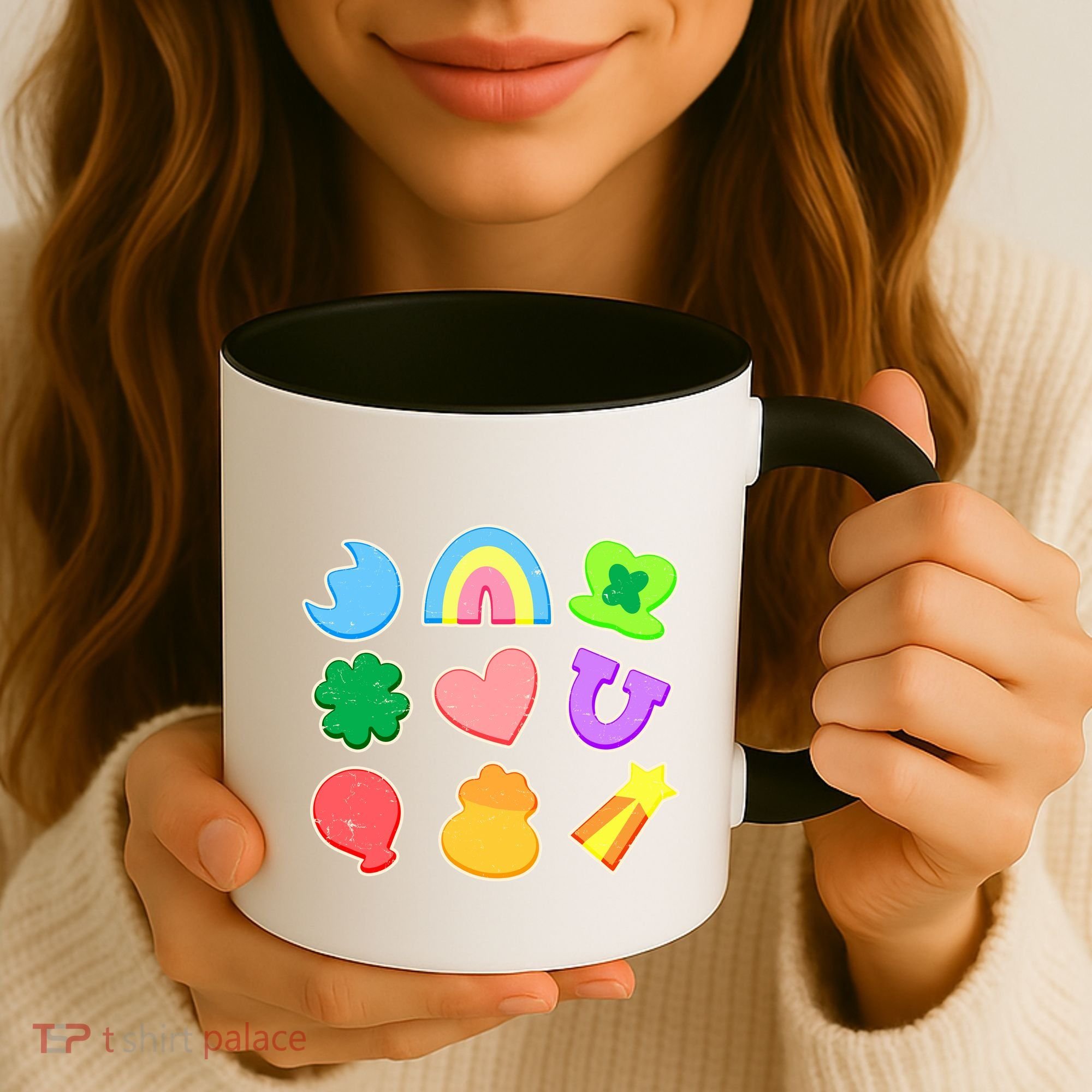Cute St Patricks Day Marshmallow Shapes Coffee Mug