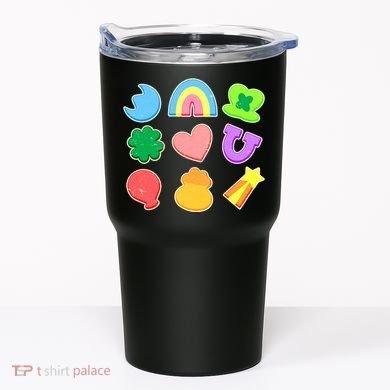 Cute St Patricks Day Marshmallow Shapes Tumbler