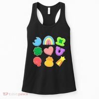 Cute St Patricks Day Marshmallow Shapes Women's Tank Top thumb 0