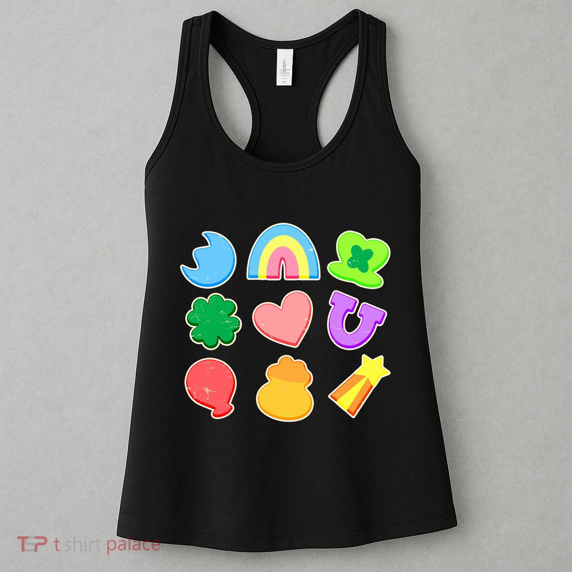 Cute St Patricks Day Marshmallow Shapes Women's Tank Top