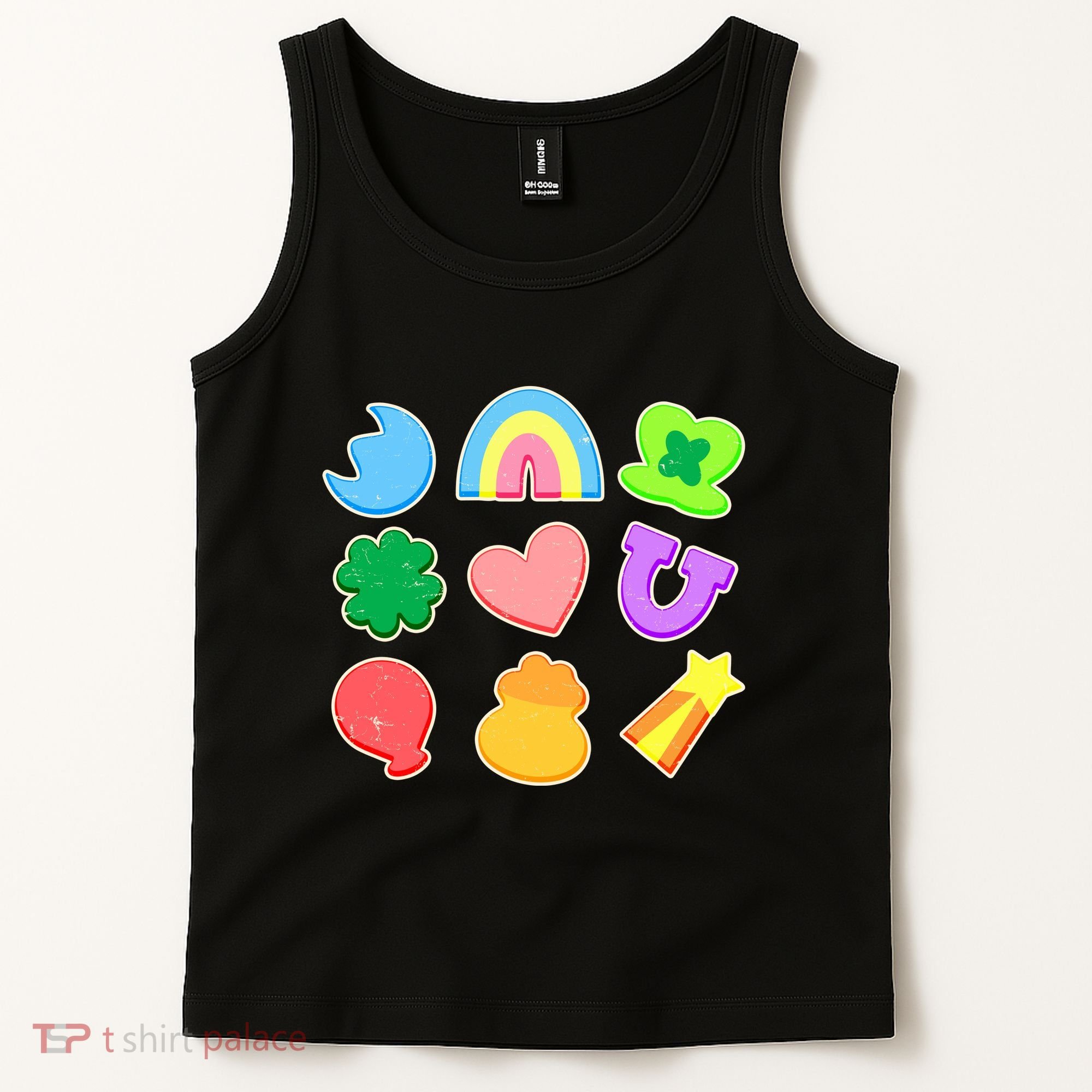 Cute St Patricks Day Marshmallow Shapes Tank Top