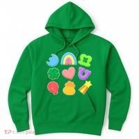 Cute St Patricks Day Marshmallow Shapes Hoodie thumb 0