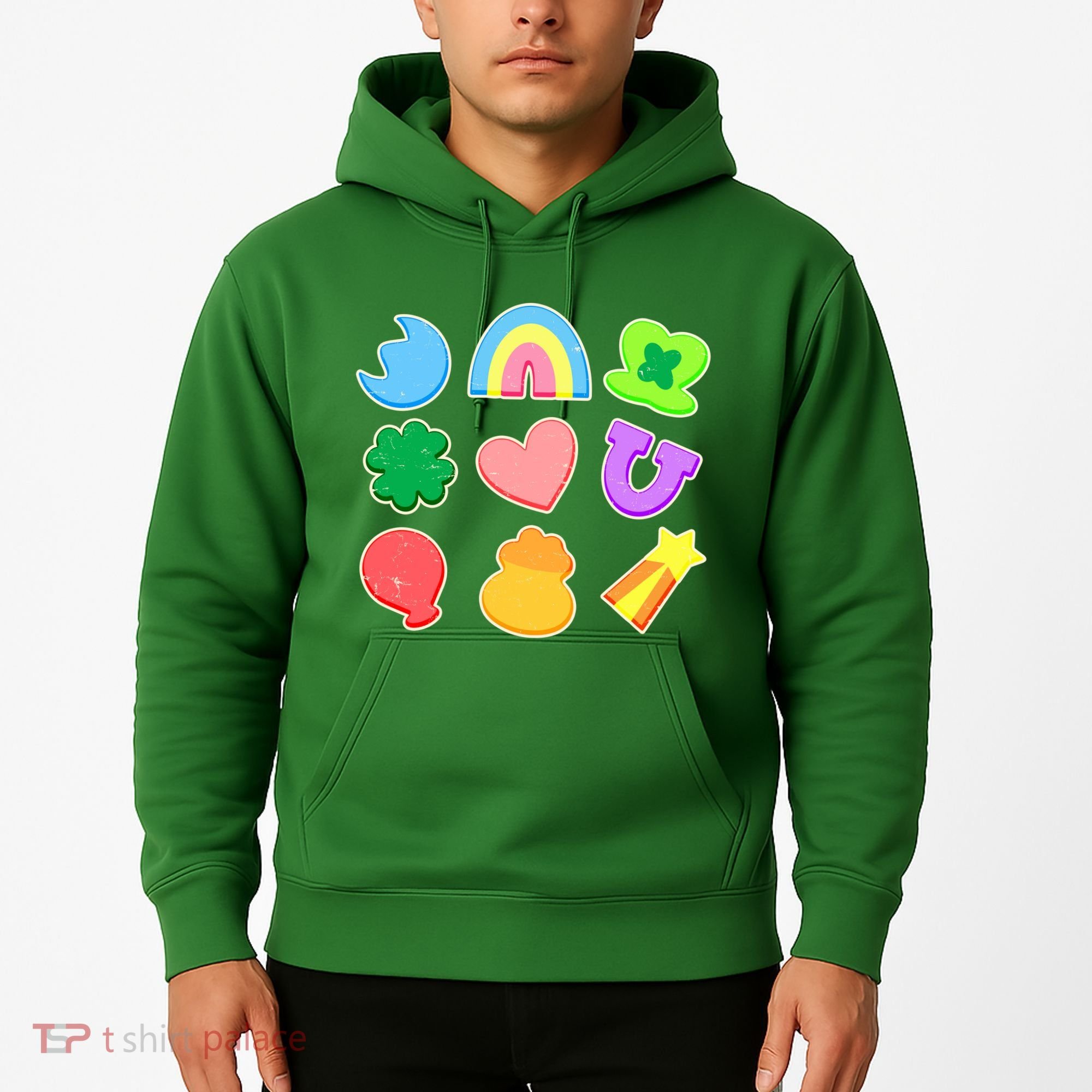 Cute St Patricks Day Marshmallow Shapes Hoodie