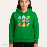 Cute St Patricks Day Marshmallow Shapes Hoodie thumb 5
