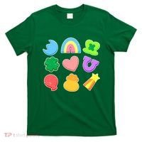 Cute St Patricks Day Marshmallow Shapes T-Shirt thumb 0