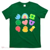 Cute St Patricks Day Marshmallow Shapes T-Shirt thumb 0