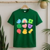 Cute St Patricks Day Marshmallow Shapes T-Shirt thumb 2
