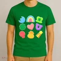 Cute St Patricks Day Marshmallow Shapes T-Shirt thumb 3