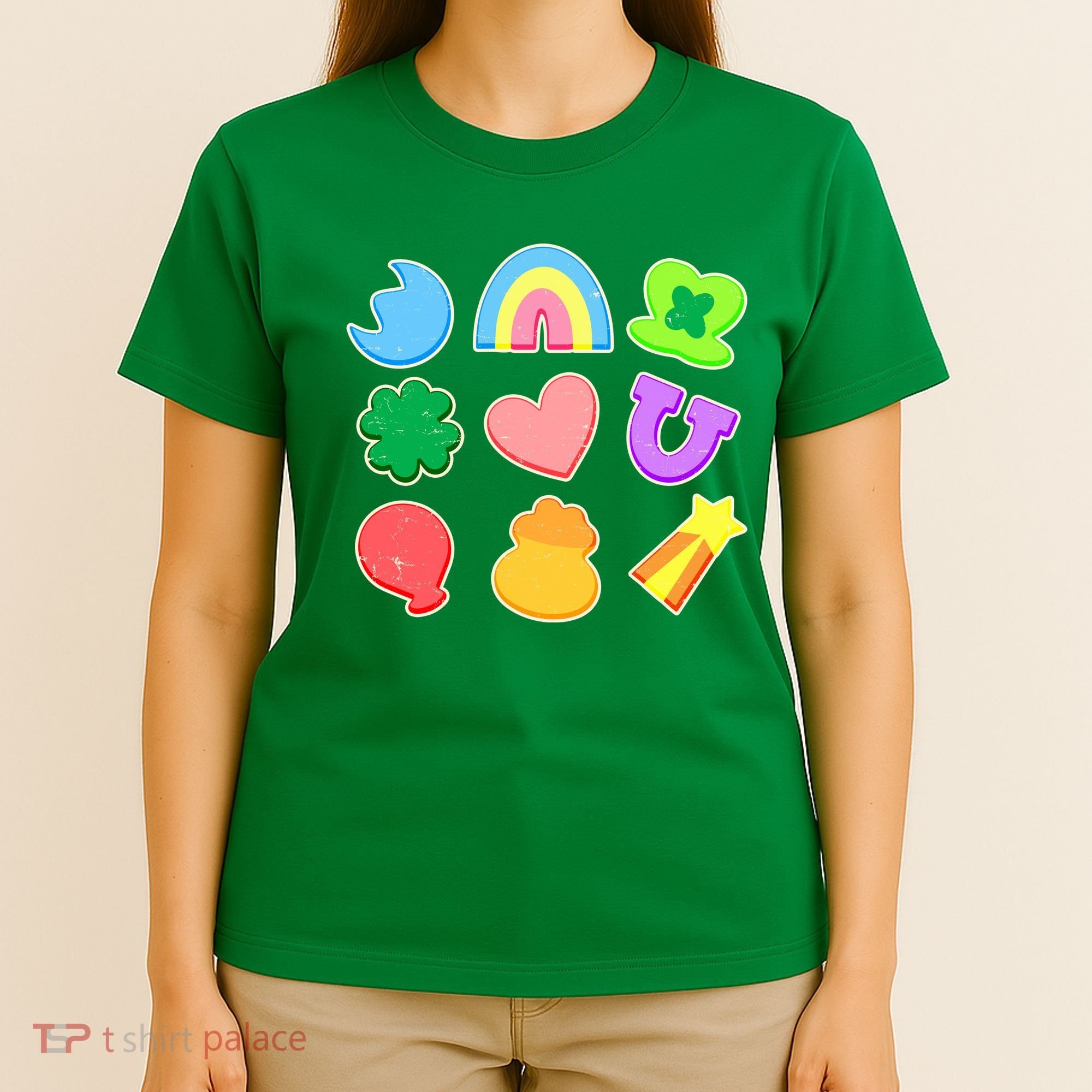 Cute St Patricks Day Marshmallow Shapes T-Shirt