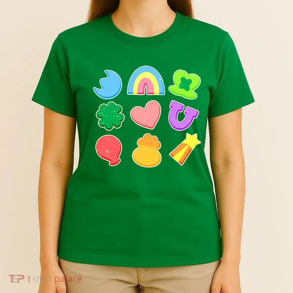 Cute St Patricks Day Marshmallow Shapes T-Shirt
