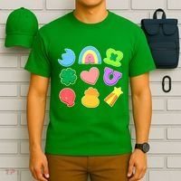 Cute St Patricks Day Marshmallow Shapes T-Shirt thumb 6
