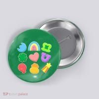Cute St Patricks Day Marshmallow Shapes Button thumb 0