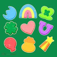 Cute St Patricks Day Marshmallow Shapes Coaster thumb 2