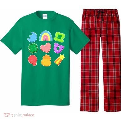Cute St Patricks Day Marshmallow Shapes Pajama Set