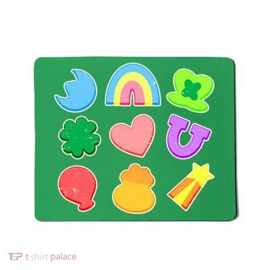 Cute St Patricks Day Marshmallow Shapes Mousepad