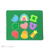 Cute St Patricks Day Marshmallow Shapes Mousepad thumb 0