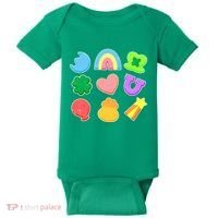 Cute St Patricks Day Marshmallow Shapes Baby Bodysuit thumb 0