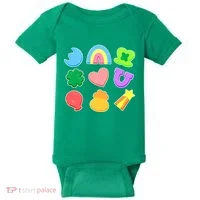 Cute St Patricks Day Marshmallow Shapes Baby Bodysuit thumb 0