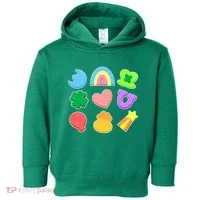 Cute St Patricks Day Marshmallow Shapes Toddler Hoodie thumb 0