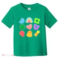 Cute St Patricks Day Marshmallow Shapes Toddler T-Shirt thumb 0