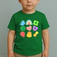 Cute St Patricks Day Marshmallow Shapes Toddler T-Shirt thumb 2
