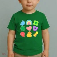 Cute St Patricks Day Marshmallow Shapes Toddler T-Shirt thumb 2