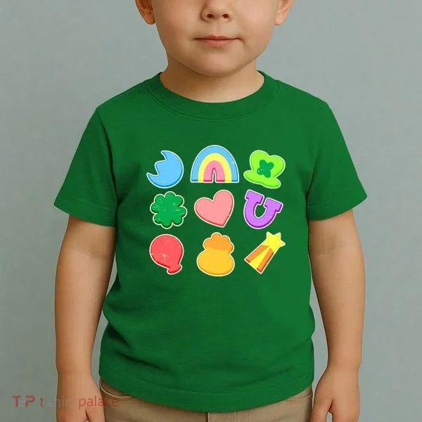 Cute St Patricks Day Marshmallow Shapes Toddler T-Shirt