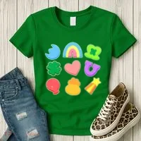 Cute St Patricks Day Marshmallow Shapes Women's T-Shirt thumb 3