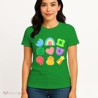 Cute St Patricks Day Marshmallow Shapes Women's T-Shirt thumb 4