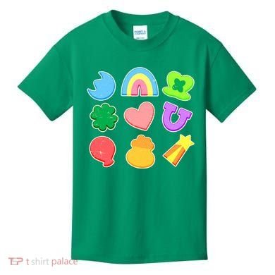 Cute St Patricks Day Marshmallow Shapes Kids T-Shirt