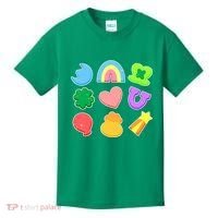 Cute St Patricks Day Marshmallow Shapes Kids T-Shirt thumb 0