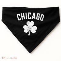 Chicago, St Patrick's Day Patty's Day Shamrock Tee USA-Made Doggie Bandana thumb 0