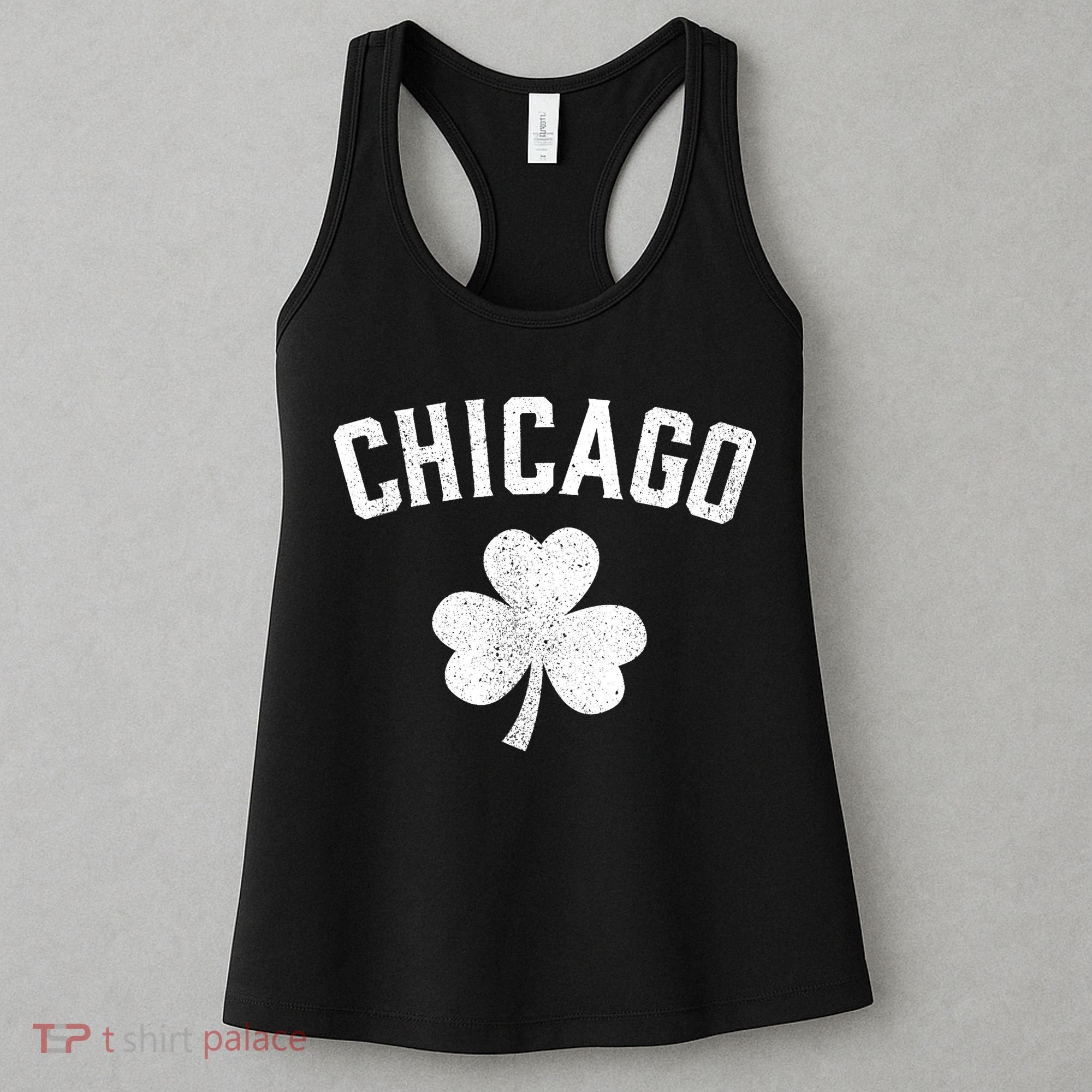 Chicago, St Patrick's Day Patty's Day Shamrock Tee Women's Tank Top