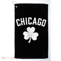 Chicago, St Patrick's Day Patty's Day Shamrock Tee Golf Towel thumb 0