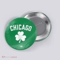 Chicago, St Patrick's Day Patty's Day Shamrock Tee Button thumb 0