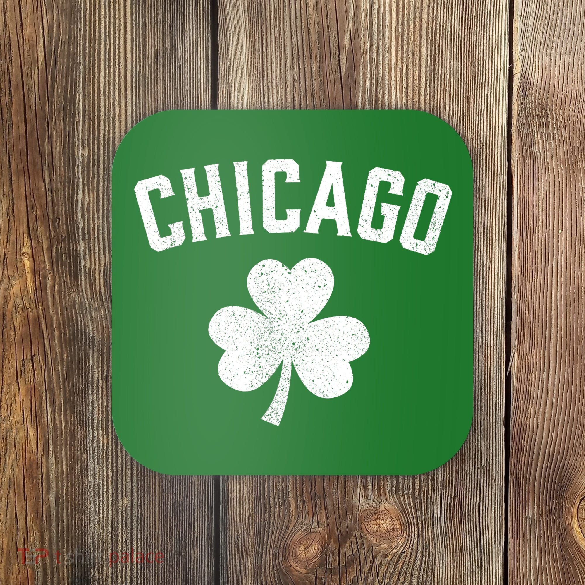 Chicago, St Patrick's Day Patty's Day Shamrock Tee Coaster