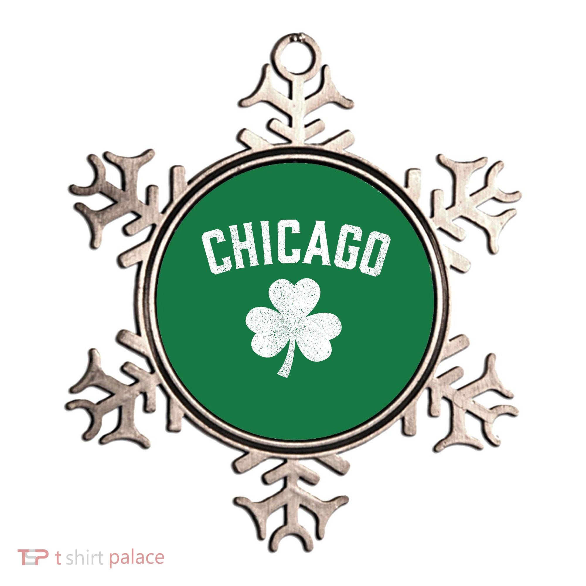 Chicago, St Patrick's Day Patty's Day Shamrock Tee Ornament