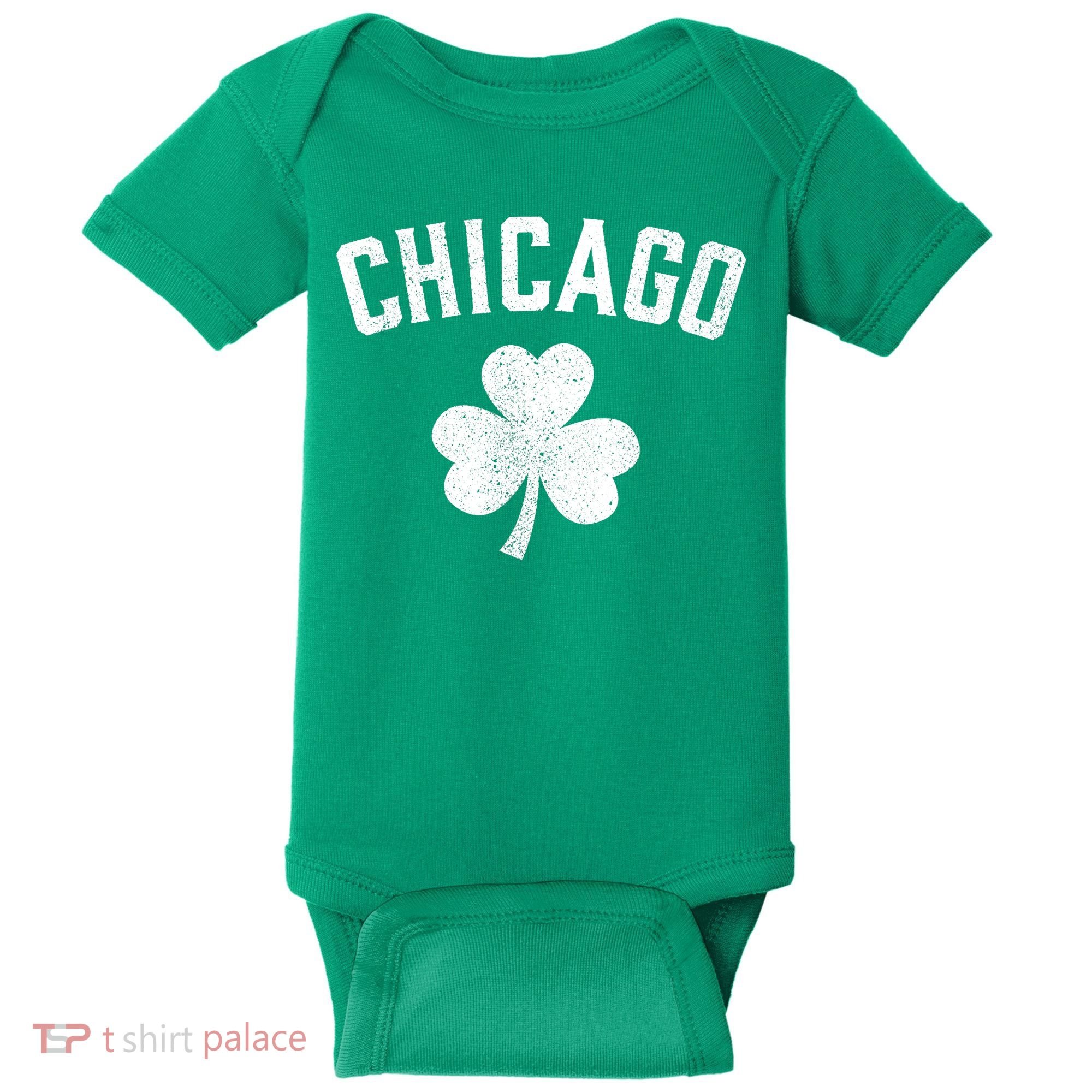 Chicago, St Patrick's Day Patty's Day Shamrock Tee Baby Bodysuit
